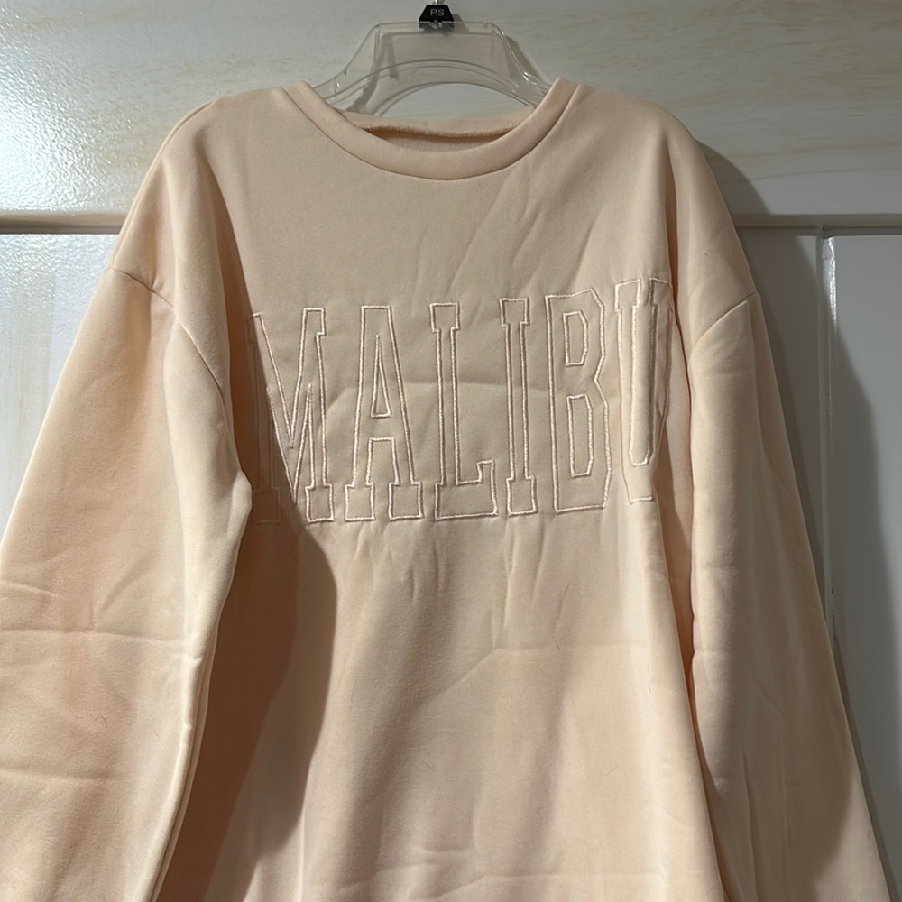 Light yellow Shein Malibu sweatshirt